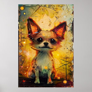 Papillon Valp Whimsical Vertikal Affisch