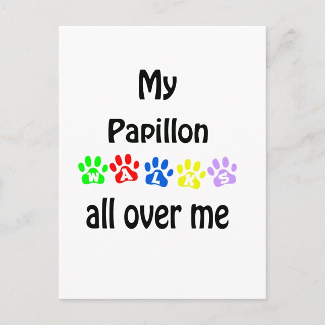 Papillon Walks Design Vykort (Framsida)