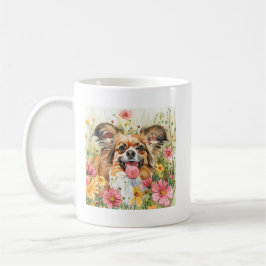 Papillon Watercolor-mugg – Present till hundälskar Kaffemugg