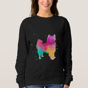 Papillon Watercolor Paint Splat T Shirt