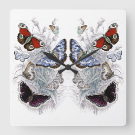 papilloner fyrkantig klocka