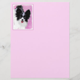 Papillonfärg (vit och svart) - Hund Art