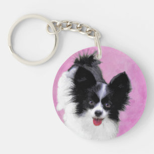 Papillonfärg (vit och svart) - Hund Art