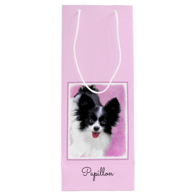 Papillonfärg (vit och svart) - Hund Art (Baksidan)