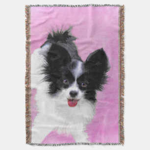 Papillonfärg (vit och svart) - Hund Art Filt