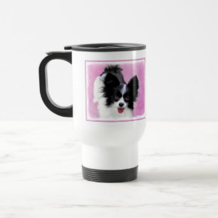 Papillonfärg (vit och svart) - Hund Art Resemugg