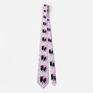 Papillonfärg (vit och svart) - Hund Art Slips