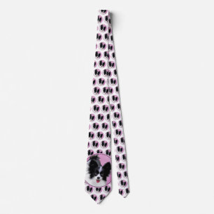 Papillonfärg (vit och svart) - Hund Art Slips