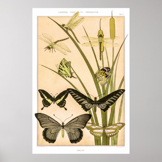 Papillons från Maurice Pillard Verneuil Poster (Framsidan)