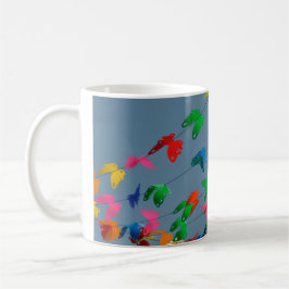 papillons multicolores kaffemugg