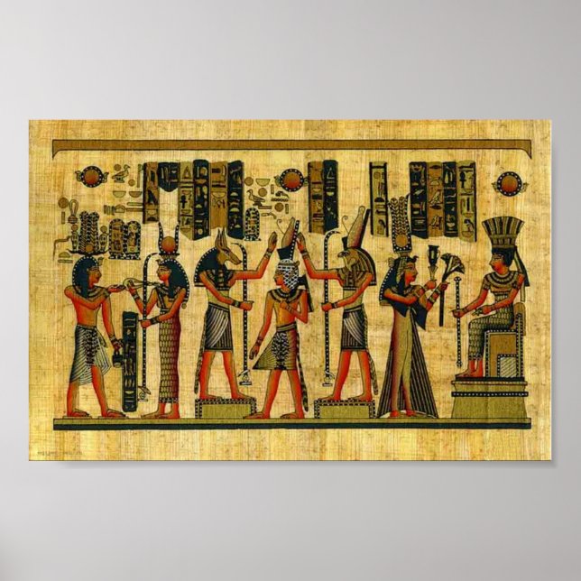 Papirus Egypten art Poster (Framsidan)