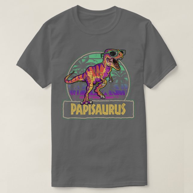 Papisaurus T Rex Dinosaur Papi Saurus Family Match T Shirt (Design framsida)
