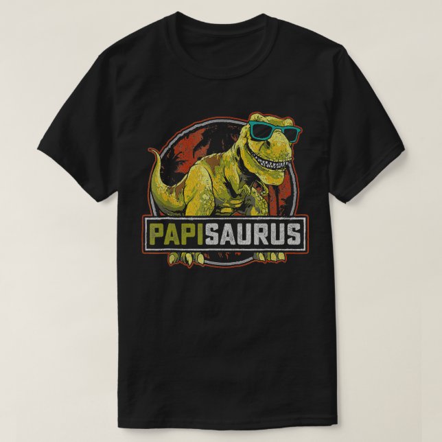 Papisaurus T Rex Dinosaur Papi Saurus Family Match T Shirt (Design framsida)
