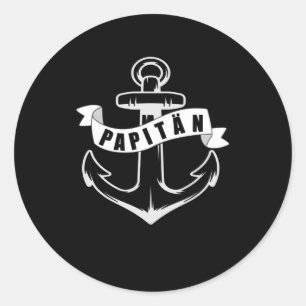 Papita Fars dag Best Pappa Anchor North Runt Klistermärke