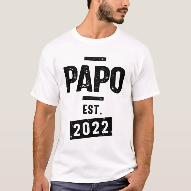 Papo Est. 2022 | Fars dag och morföräldrar T Shirt (Framsida)