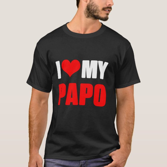 Papo Grandpa Min farfar Fars dag T Shirt (Framsida)