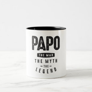 Papo Man Myth the Legend - Grandpa Två-Tonad Mugg