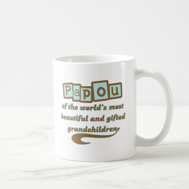 Papou av begåvade barnbarn kaffemugg (Höger)