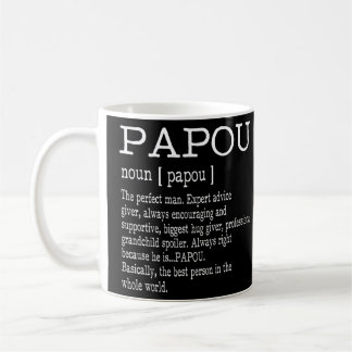 Papou Definition Grandpa Fars dag Gifts - Manar Kaffemugg