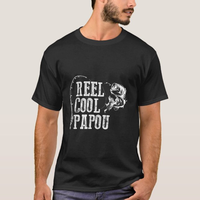 Papou Fishing Reel Coola Papou T Shirt (Framsida)