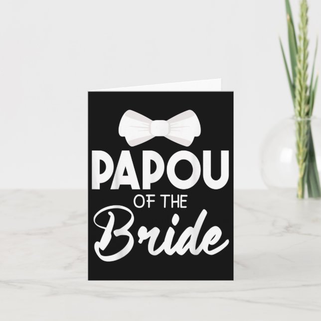Papou från Bride Groom Lycklig Bröllop, gift Hus Kort (Framsida)