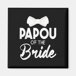 Papou från Bride Groom Lycklig Bröllop, gift Hus Magnet