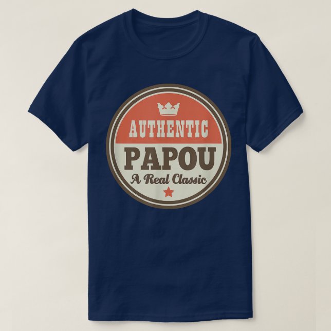 Papou Grandpa T Fars dag Tee Gift  (Design framsida)