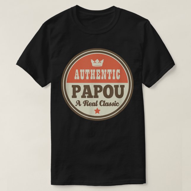 Papou Grandpa Tshirt Fars dag Tee Gift  (Design framsida)