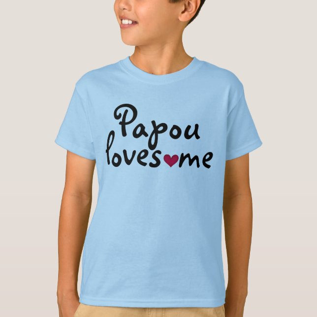 Papou kärlek me shirt t-shirt (Framsida)