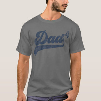 Pappa4 Pappa till 4 presenter Fader till Fyra Fjär T Shirt