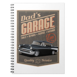 Pappa 1957 Garage Anteckningsbok