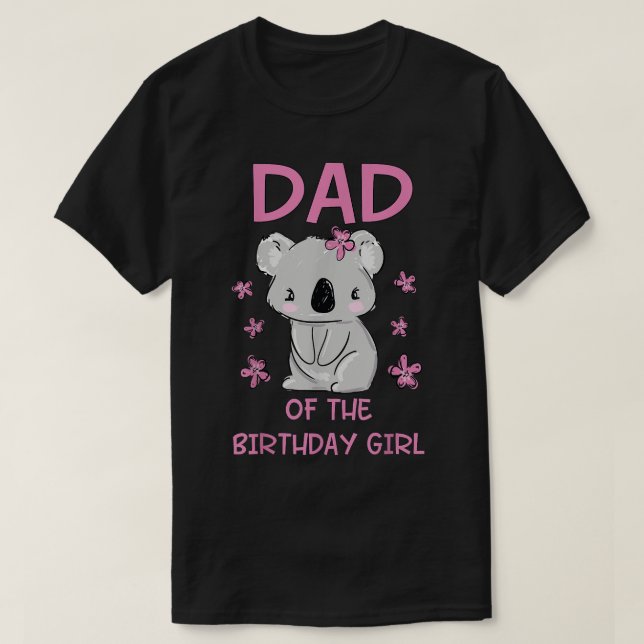 Pappa 1:a födelsedag Koala föder Pappa vid födseln T Shirt (Design framsida)