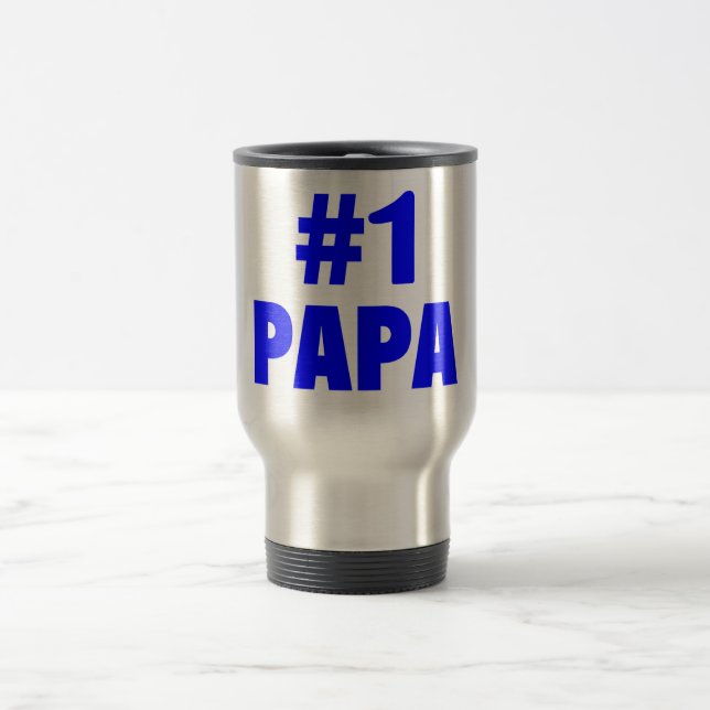 Pappa #1 (blått) resemugg (Center)