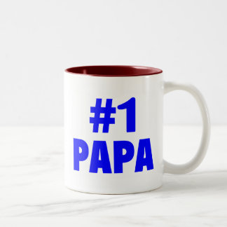 Pappa #1 (blått) Två-Tonad mugg