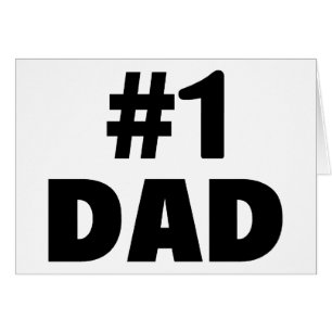 Pappa #1 (Blk) Hälsningskort