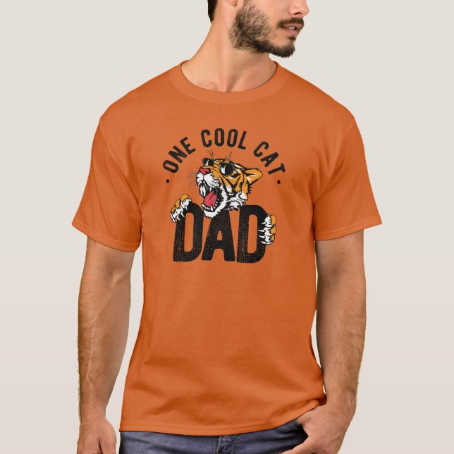 Pappa 1 Coola Cat Shirt T (Framsida)