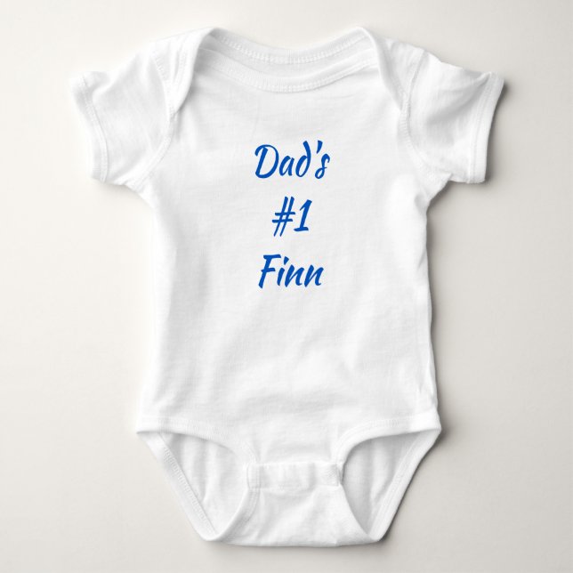 Pappa #1 Finn Finn Baby One-Biet Baby Bodydräkt T Shirt (Framsida)