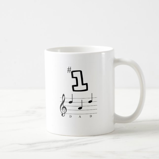 Pappa #1 i musikaliskt beteckningssystem kaffemugg (Höger)
