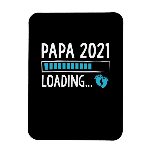 Pappa 2021 Graviditetsannonsering Laddar Magnet (Vertikal)
