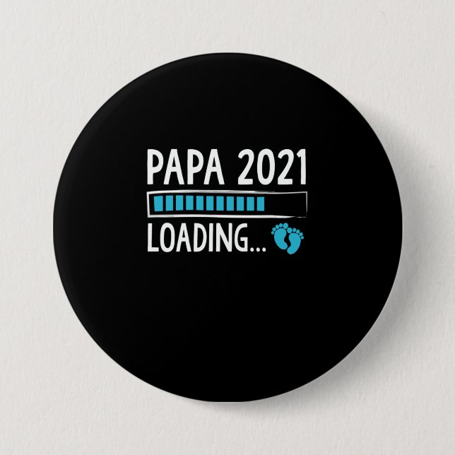 Pappa 2021 Meddelande om inläsning av Gravid Knapp (Framsida)