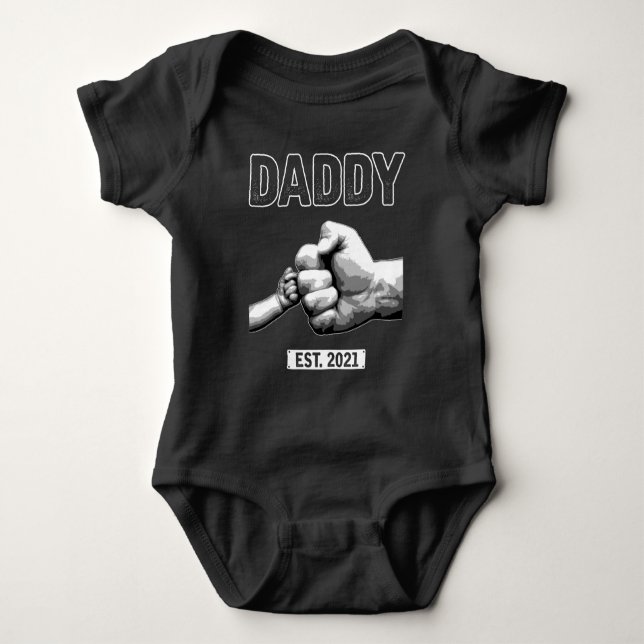 Pappa 2021, pappa Fist Bump Son och Far T Shirt (Framsida)