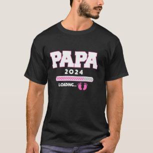 Pappa 2024 Läser in Gravid Beby Shower Family Mat T Shirt