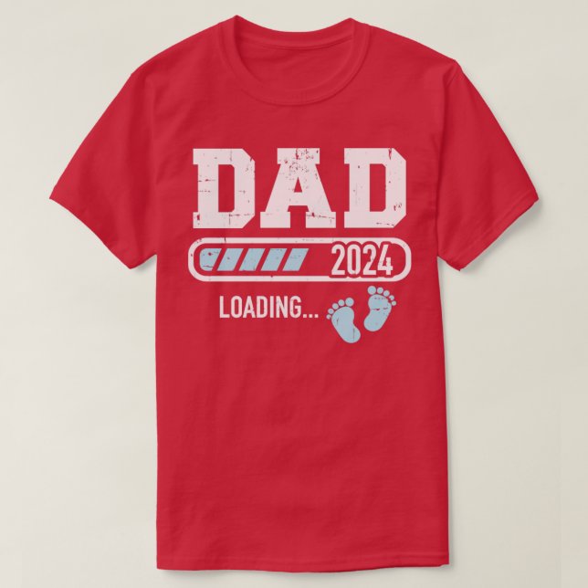 Pappa 2024 lastning för gravid t shirt (Design framsida)