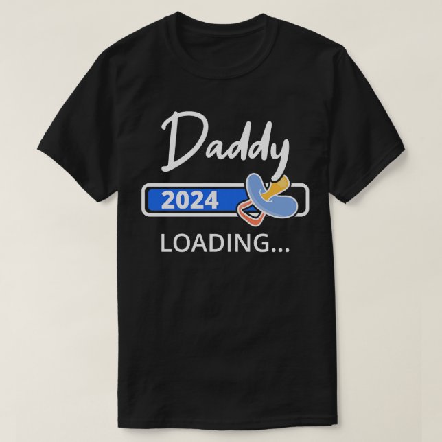 Pappa 2024 Loading I Promoted to Pappa T Shirt (Design framsida)