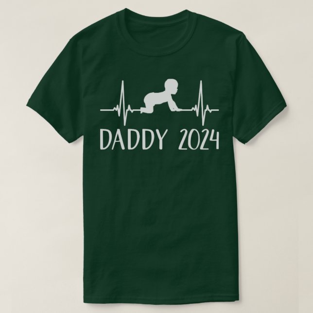 Pappa 2024 med puls för frekvenser för nya t shirt (Design framsida)