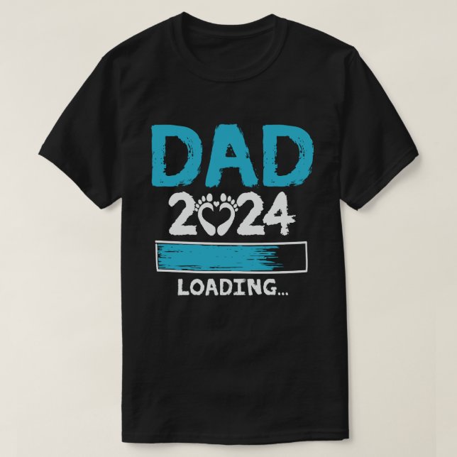 Pappa 2024 - Meddelande om ny Gravid T Shirt (Design framsida)