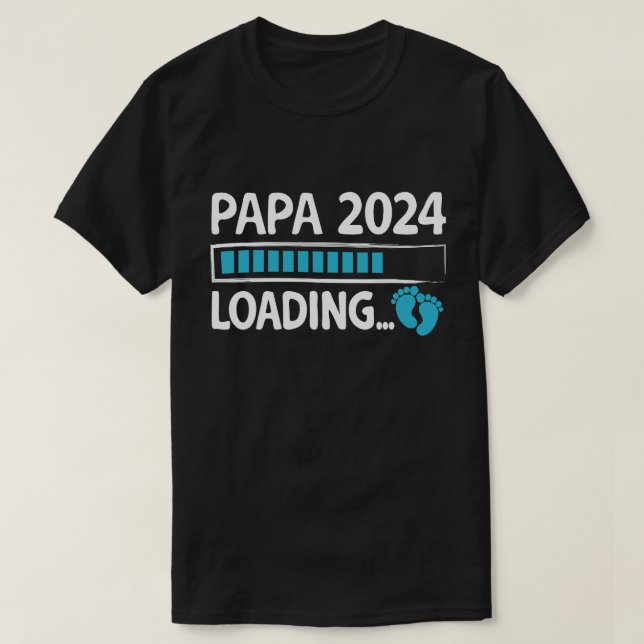 Pappa 2024 - Meddelande om ny Gravid T Shirt (Design framsida)
