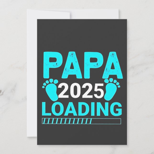 Pappa 2025 Laddar föräldraskap Pappa att bli  Julkort (Framsida)