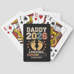Pappa 2026 Laddar Baby Tillkännagivande Förväntand Casinokort