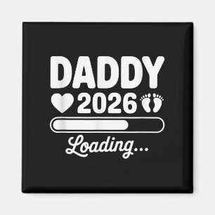 Pappa 2026 Laddar graviditetsmeddelande Ny pappa Magnet